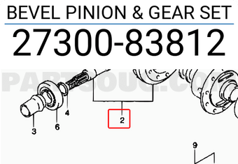Suzuki 2730083812 BEVEL PINION & GEAR SET