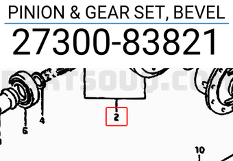 Suzuki 2730083821 PINION & GEAR SET, BEVEL