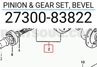 Suzuki 2730083822 PINION & GEAR SET, BEVEL