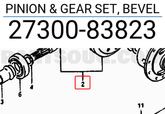 Suzuki 2730083823 PINION & GEAR SET, BEVEL