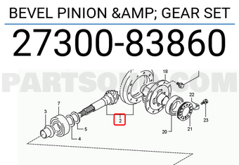 Suzuki 2730083860 BEVEL PINION & GEAR SET