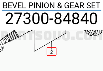 Suzuki 2730084840 BEVEL PINION & GEAR SET