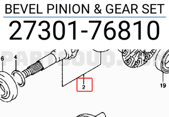 Suzuki 2730176810 BEVEL PINION & GEAR SET