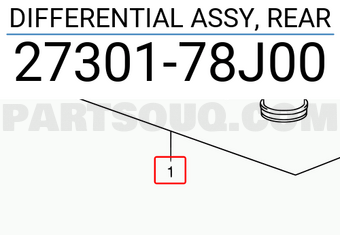 Suzuki 2730178J00 DIFFERENTIAL ASSY, REAR