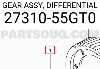 Suzuki 2731055GT0 GEAR ASSY, DIFFERENTIAL