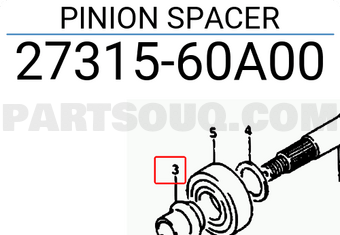 Suzuki 2731560A00 PINION SPACER
