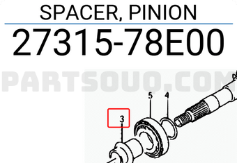 Suzuki 2731578E00 SPACER, PINION