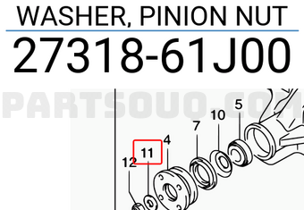Suzuki 2731861J00 WASHER, PINION NUT