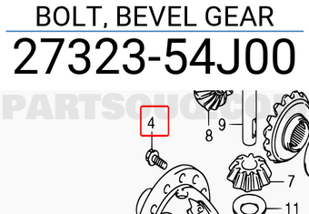 Suzuki 2732354J00 BOLT, BEVEL GEAR