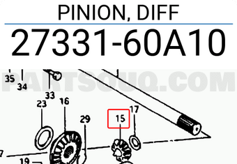 Suzuki 2733160A10 PINION, DIFF