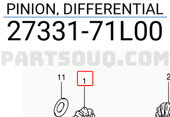 Suzuki 2733171L00 PINION, DIFFERENTIAL