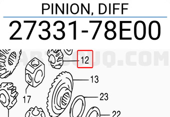 Suzuki 2733178E00 PINION, DIFF