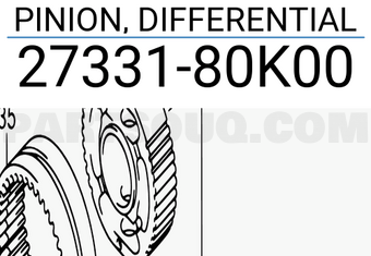 Suzuki 2733180K00 PINION, DIFFERENTIAL