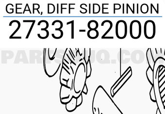 Suzuki 2733182000 GEAR, DIFF SIDE PINION