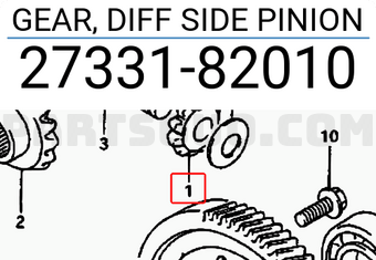 Suzuki 2733182010 GEAR, DIFF SIDE PINION