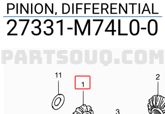 Suzuki 27331M74L00 PINION, DIFFERENTIAL