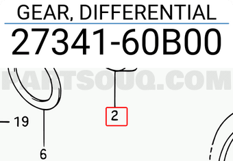 Suzuki 2734160B00 GEAR, DIFFERENTIAL