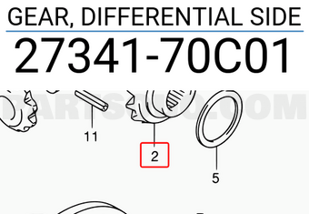 Suzuki 2734170C01 GEAR, DIFFERENTIAL SIDE