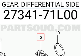 Suzuki 2734171L00 GEAR, DIFFERENTIAL SIDE