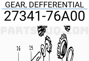 Suzuki 2734176A00 GEAR, DEFFERENTIAL