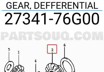 Suzuki 2734176G00 GEAR, DEFFERENTIAL