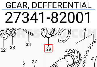 Suzuki 2734182001 GEAR, DEFFERENTIAL