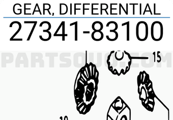 Suzuki 2734183100 GEAR, DIFFERENTIAL