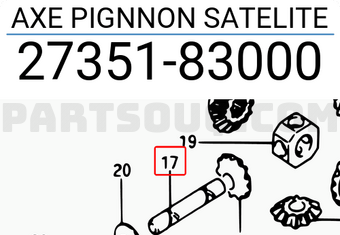 Suzuki 2735183000 AXE PIGNNON SATELITE