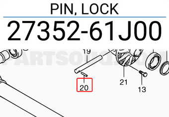Suzuki 2735261J00 PIN, LOCK