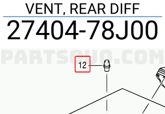 Suzuki 2740478J00 VENT, REAR DIFF