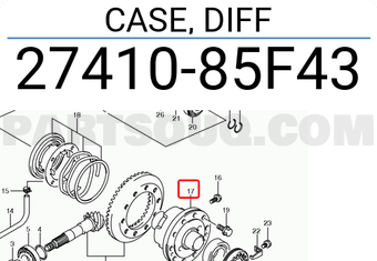 Suzuki 2741085F43 CASE, DIFF