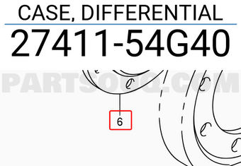 Suzuki 2741154G40 CASE, DIFFERENTIAL