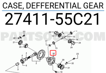 Suzuki 2741155C21 CASE, DEFFERENTIAL GEAR