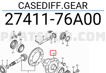 Suzuki 2741176A00 CASEDIFF.GEAR