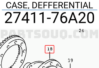 Suzuki 2741176A20 CASE, DEFFERENTIAL