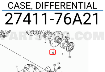 Suzuki 2741176A21 CASE, DIFFERENTIAL