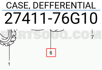 Suzuki 2741176G10 CASE, DEFFERENTIAL