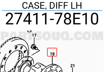 Suzuki 2741178E10 CASE, DIFF LH