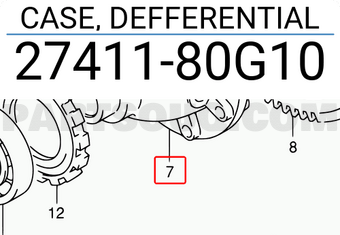 Suzuki 2741180G10 CASE, DEFFERENTIAL