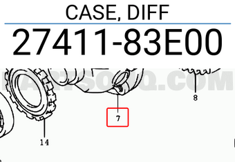 Suzuki 2741183E00 CASE, DIFF