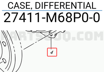 Suzuki 27411M68P00 CASE, DIFFERENTIAL