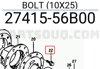 Suzuki 2741556B00 BOLT (10X25)