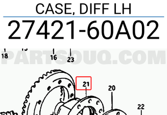 Suzuki 2742160A02 CASE, DIFF LH