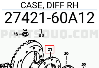 Suzuki 2742160A12 CASE, DIFF RH