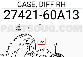 Suzuki 2742160A13 CASE, DIFF RH