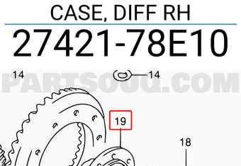 Suzuki 2742178E10 CASE, DIFF RH
