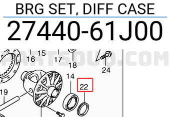 Suzuki 2744061J00 BRG SET, DIFF CASE