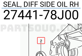 Suzuki 2744178J00 SEAL, DIFF SIDE OIL RH