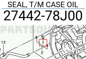 Suzuki 2744278J00 SEAL, T/M CASE OIL