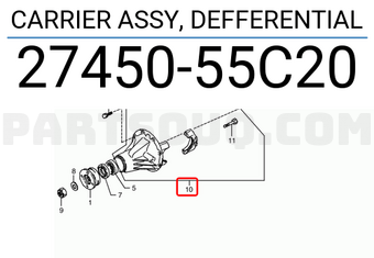 Suzuki 2745055C20 CARRIER ASSY, DEFFERENTIAL
